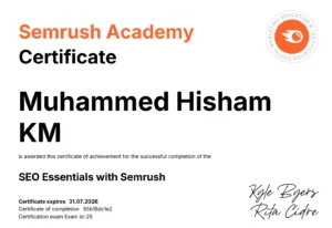 image of certificate freelance digital marketing strategist in kannur services